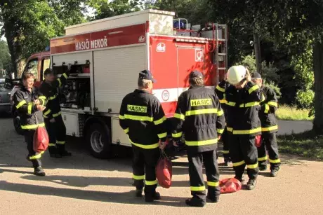 Výcvik zásahové jednotky s dýchací technikou