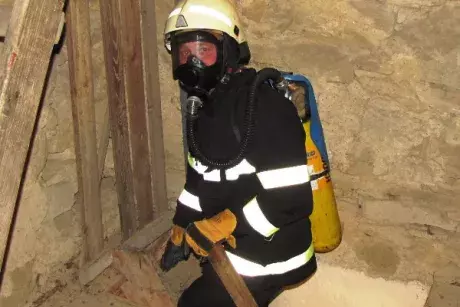 Výcvik zásahové jednotky s dýchací technikou