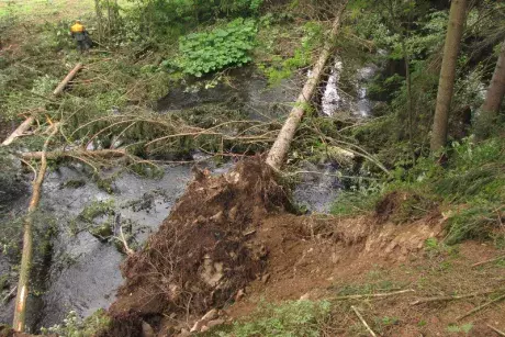 Odstraňování následků noční bouře z 8.7.2015