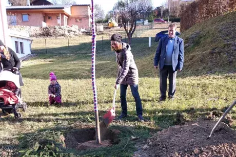 Sázení pamětní lípy 17.11.2018