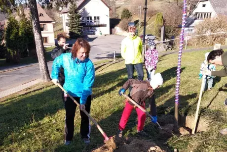 Sázení pamětní lípy 17.11.2018